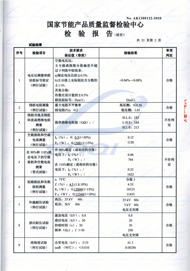 高低压试验报告-S11-1250点军点军点军油浸式变压器-2.jpg